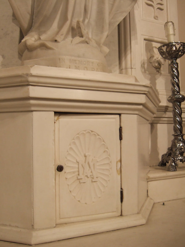 M9, Detail - Side Altar, Mary (Immaculate Heart) Tabernacle