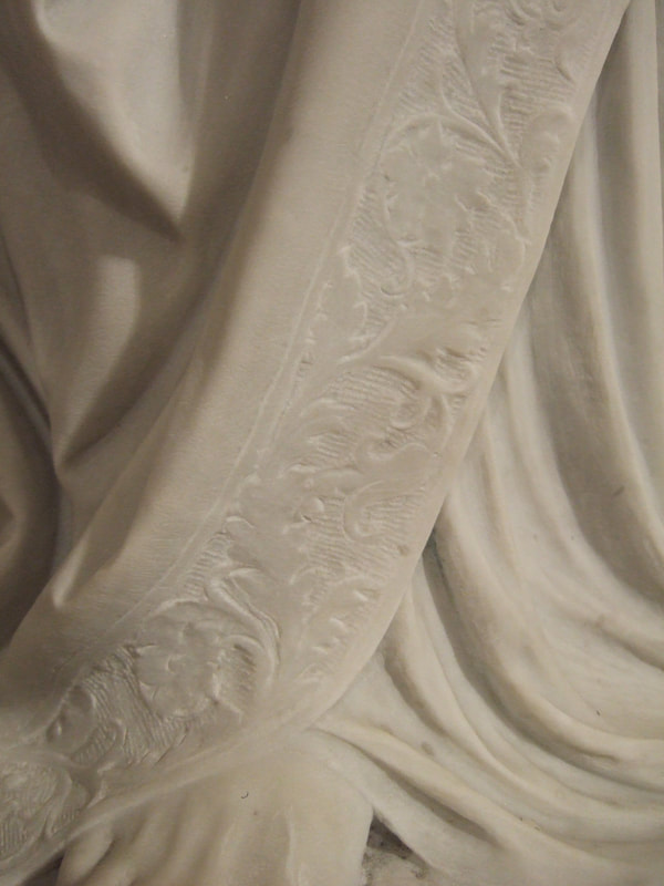 M11 - Detail - Statue, St Joseph, Cloak Hem